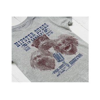 Tamarin Monkey T-Shirt Grey Melange