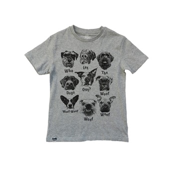 Dogs T-Shirt Grey Melange