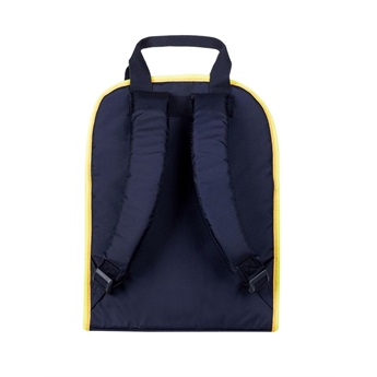 Navy Blue Backpack With Brand Patches Navy Blue Backpack With Brand Patches