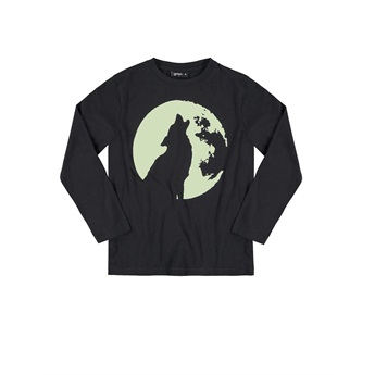 Wolf Fluor T-Shirt Black