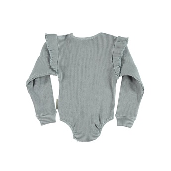 Ribbed Body With Frills Grey