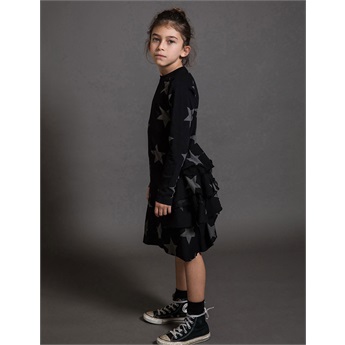 Baby Star Layered Dress Black