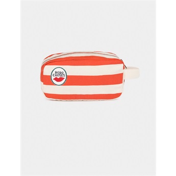 Red Striped Pouch