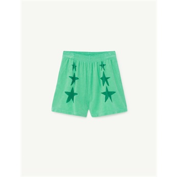 Poodle Shorts Green Stars