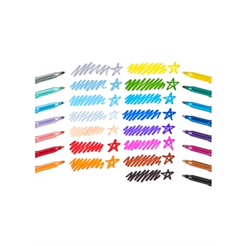 Rainbow Sparkle Glitter Markers - Set of 16