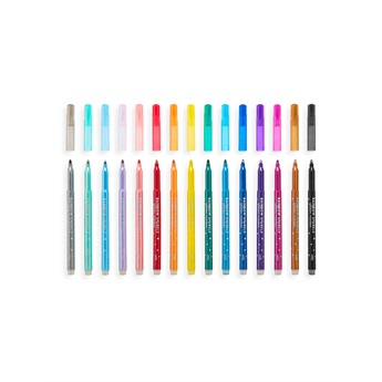 Rainbow Sparkle Glitter Markers - Set of 16