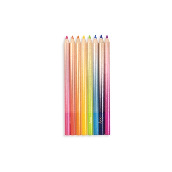Jumbo Bright Neon Coloured Pencils - Set of 8