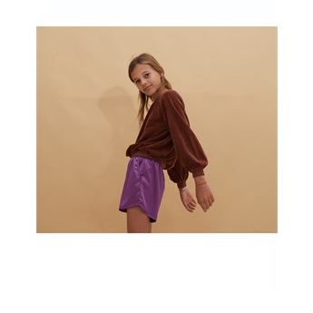 Satin Shorts Purple