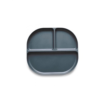 Bamboo Divided Plate Dark Grey