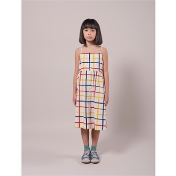 Multicolor Checkered Woven Dress