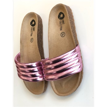 Cork Sandal Metallic Pink