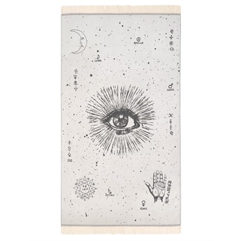 Feather Beach Towel - The Cosmos Eye Black