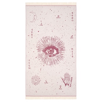 Feather Beach Towel - The Cosmos Eye Burgundy
