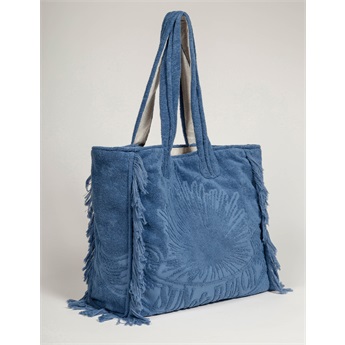 Terry Tote Beach Bag - Just Blue