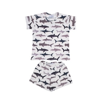 Summer Pyjama Set Short Sleeve Shark Tales