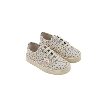 Small Flowers Sneakers Sand / Blue