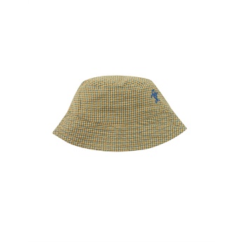 Check Bucket Hat Yellow / Iris Blue