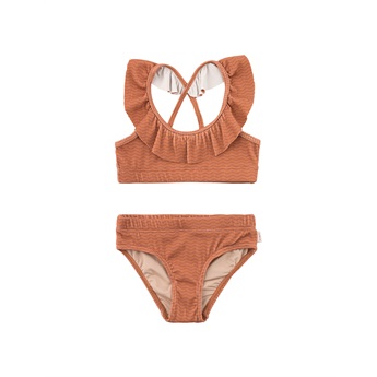 Waves Frills Swimset Cinnamon