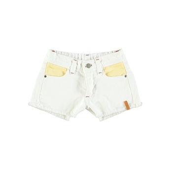 Tricolor Shorts Off White Pink Green