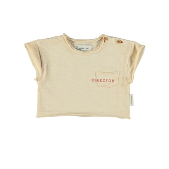 Baby T-Shirt Sand With Garnet Print