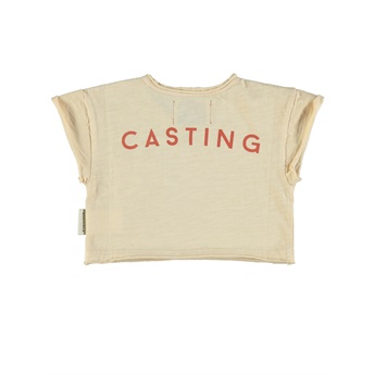 Baby T-Shirt Sand With Garnet Print