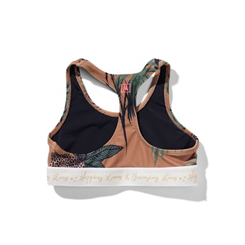 Mirage T Bar Crop Top Palm Leopard