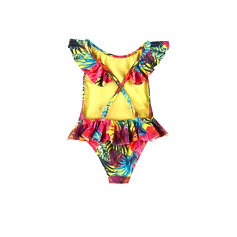 Baby One Piece Cross Back Tropical