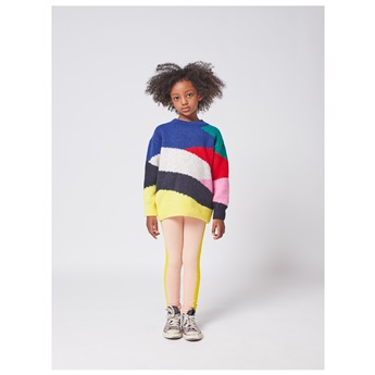 Multi Color Block Knitted Jumper