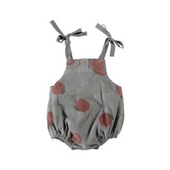 Baby Romper Light Grey With Peach