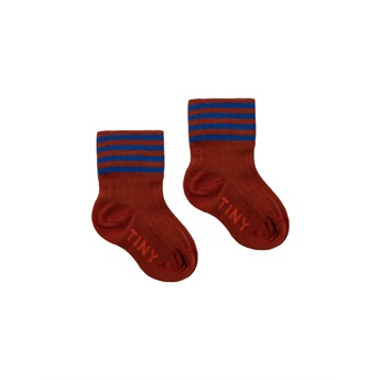 Baby Stripes Medium Socks Dark Copper