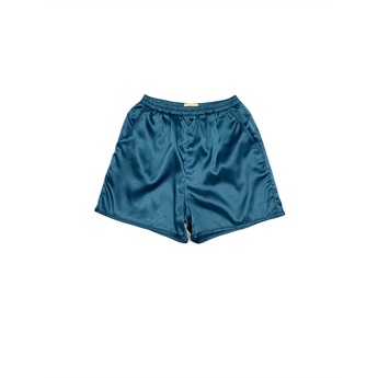 Satin Shorts Blue Satin