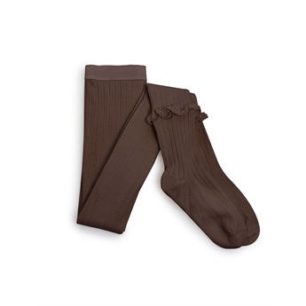 Chloe Tights Dentelle - Chocolat Au Lait