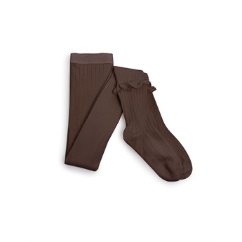 Baby Chloe Tights Dentelle - Chocolat Au Lait