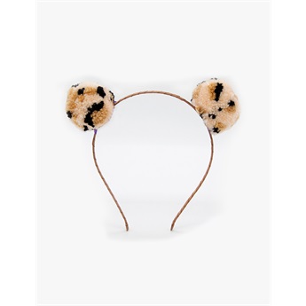 Animal Print Ears Headband Beige