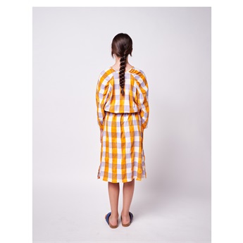 Checkered Long Sleeve Dress