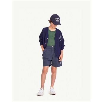 Plain Racoon Kids Cardigan Navy
