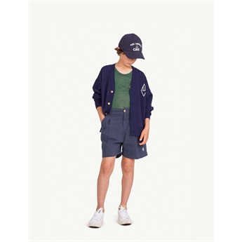 Plain Racoon Kids Cardigan Navy