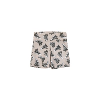 Creme Leopard Sneakers Bike Shorts