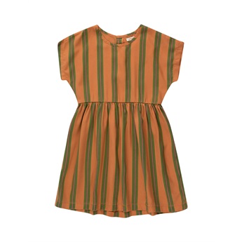 Retro Stripes Dress Light Brown