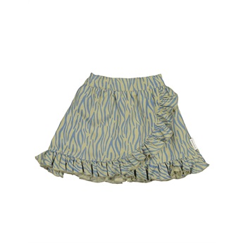 Short Skirt Blue Animal Print