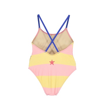 Swimsuit With Crossed Straps - Stripes