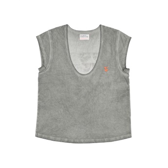 Sleeveless T-Shirt Graphite - Geometric