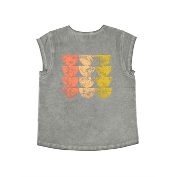 Sleeveless T-Shirt Graphite - Geometric