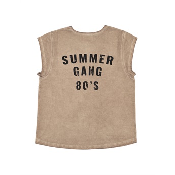 Sleeveless T-Shirt Taupe - Summer Gang