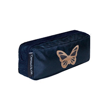 Double Pencil Case - Blue Butterfly