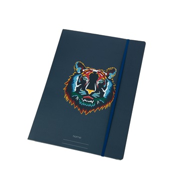 Elastic File Folder Tiger Navy
