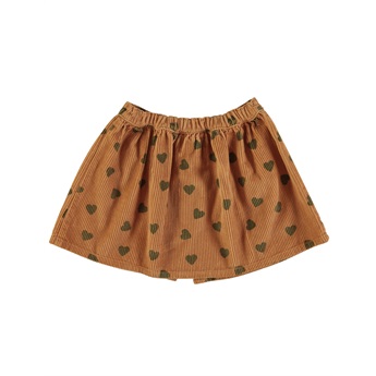 Short Skirt Pockets Brown/Green hearts