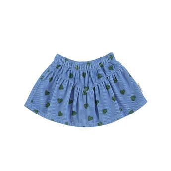 Mini Skirt Blue/Green Hearts
