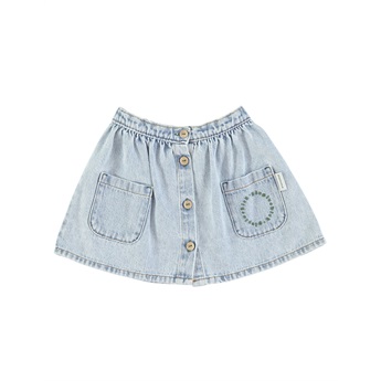 Short Skirt w/ Pockets washed blue