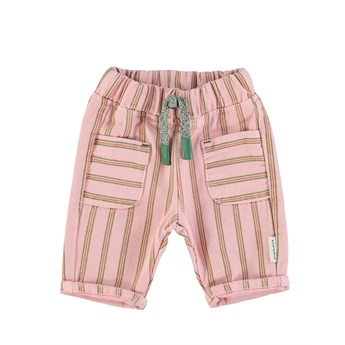 Baby trousers pink multicolor stripes